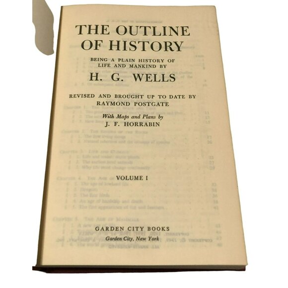 THE OUTLINE OF HISTORY BOOK BY H.G. WELLS 1961 DOUBLE DAY PRESS HARDBACK - Picture 5 of 6
